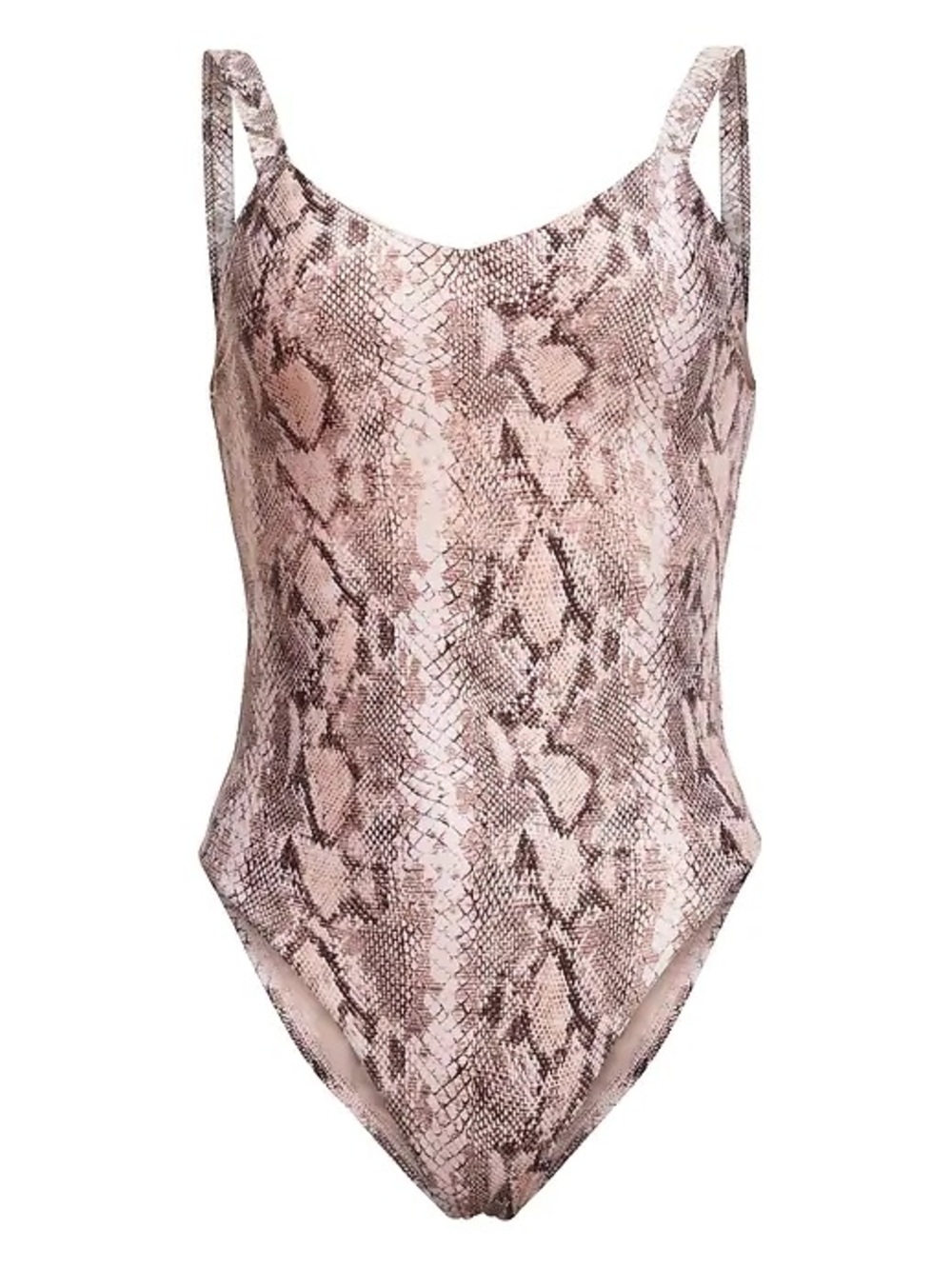 Vitamin A Pink Snakeskin One Piece Swimsuit Low Back XS/S